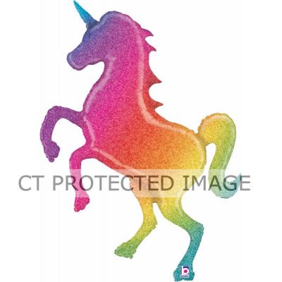 54 Inch Holographic Glitter Rainbow Unicorn Foil