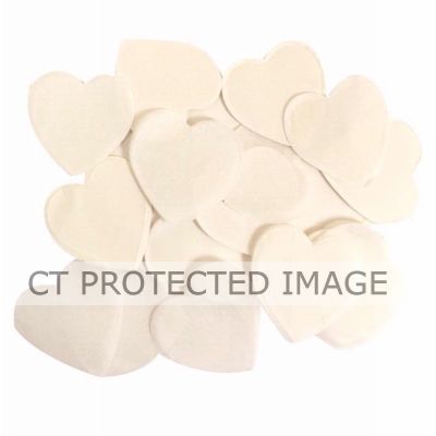 100g 30mm White Hearts Paper Confetti