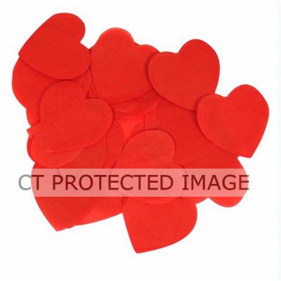 100g 30mm Red Hearts Paper Confetti
