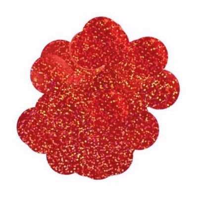 50g 10mm Holographic Red Confetti