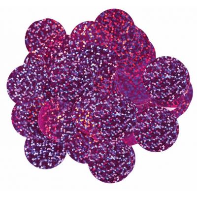 50g 10mm Holographic Fuchsia Confetti