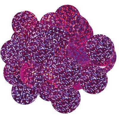 50g 25mm Holographic Fuchsia Confetti