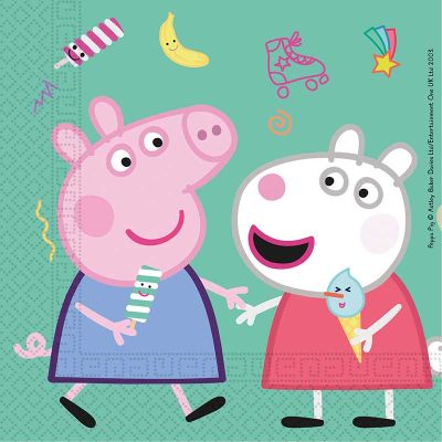  33cm Peppa Pig Napkins (pack quantity 20) 