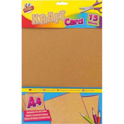  Sheets A4 Kraft Card (pack quantity 15) 