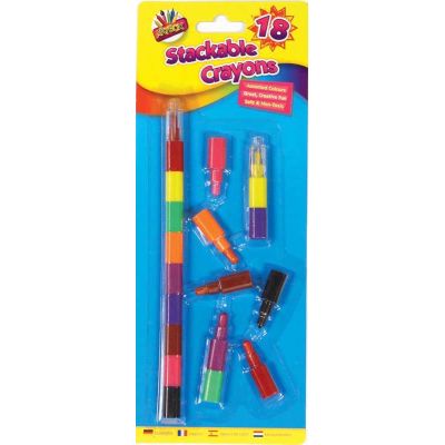  Stackable Crayons (pack quantity 18) 