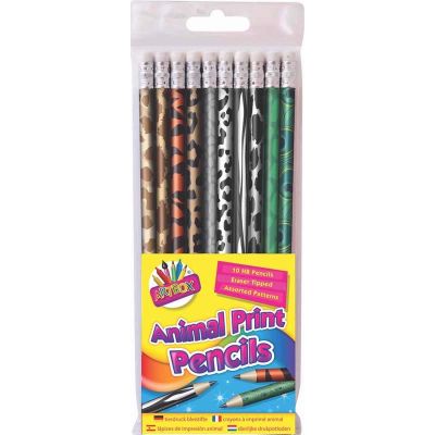  Animal Print Hb Pencils (pack quantity 10) 
