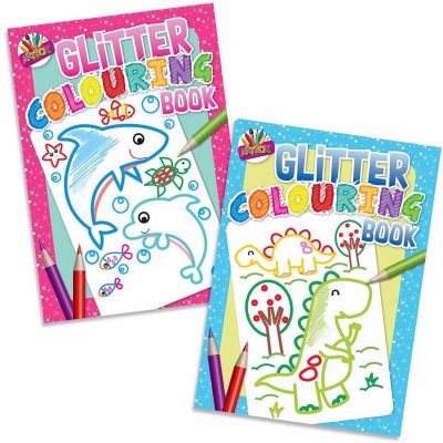 2assorted Glitter Colouring Book
