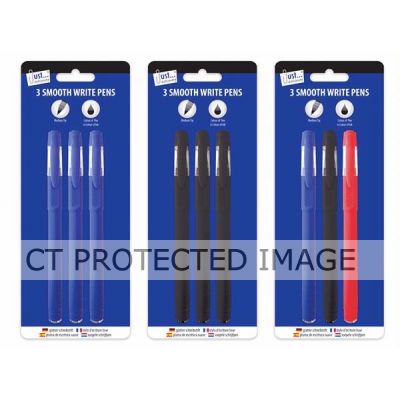  Luxury Smooth Write Pens (pack quantity 3) 