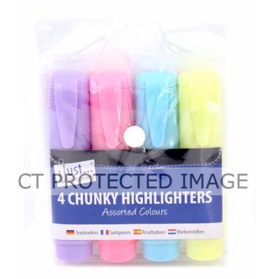  Assorted Chunky Highlighters (pack quantity 4) 