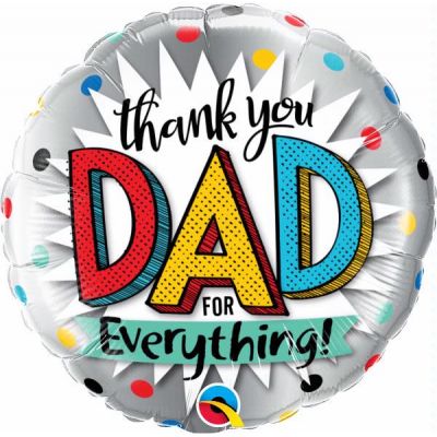 18 Inch Thank You Dad Foil Balloon