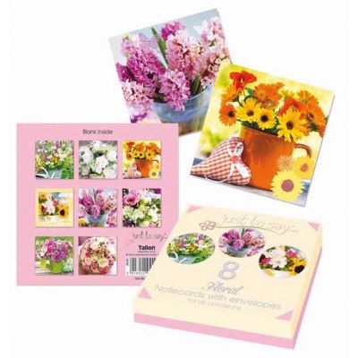 Floral Note Cards In Keepsake Box (pack quantity 8)