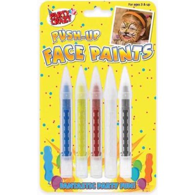 Assorted Colours Face Paint Crayons (pack quantity 5)