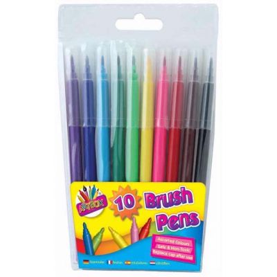  Quality Brush Fibre Pens (pack quantity 10) 