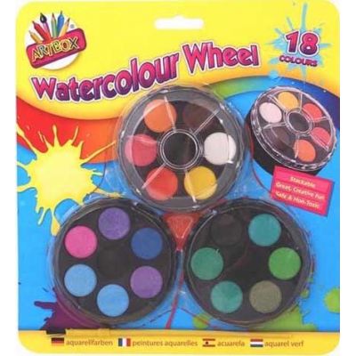 18 Colour Watercolour Wheel