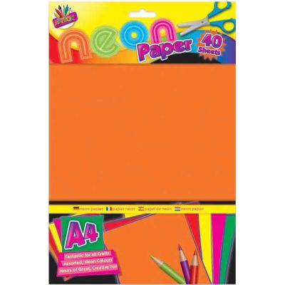  A4 Neon Paper Sheets (pack quantity 40) 