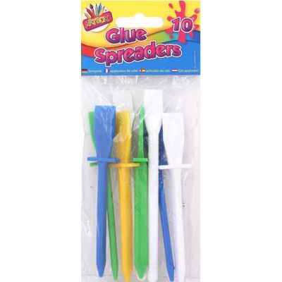  Assorted Colour Plastic Glue Spreaders (pack quantity 10) 