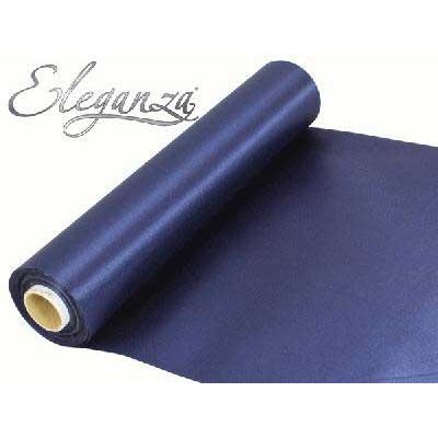 20m Navy Blue Eleganza Satin Fabric