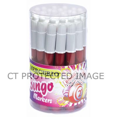 Red Mercurio Bingo Markers  24s