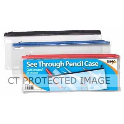 Large Flat Exam Pencil Case