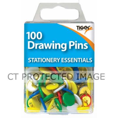  Coloured Drawing Pins (pack quantity 100) 