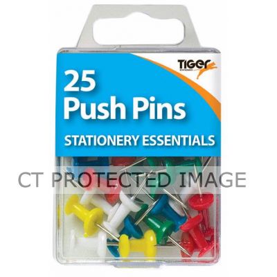  Coloured Push Pins (pack quantity 25) 