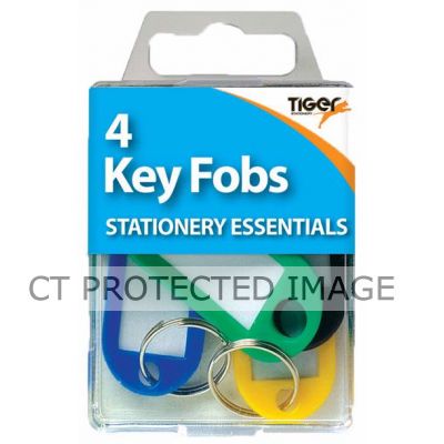  Coloured Key Fobs (pack quantity 4) 