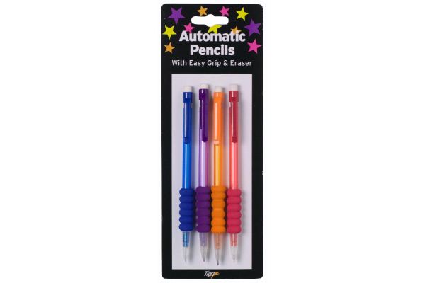  Auto Pencils With Eraser Tip (pack quantity 4) 