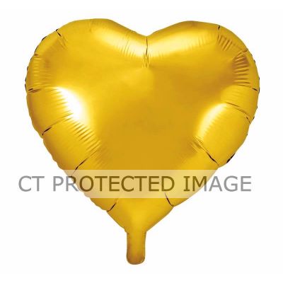 45cm Gold Heart Foil Balloon