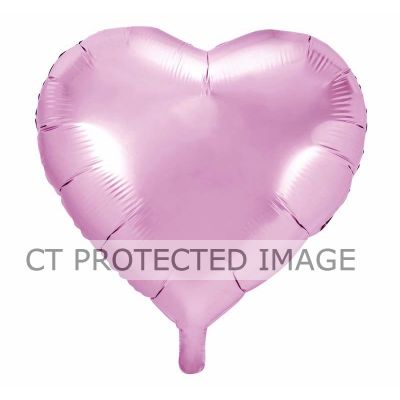 45cm Light Pink Heart Foil Balloon