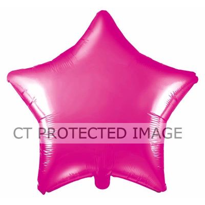 48cm Dark Pink Star Foil Balloon