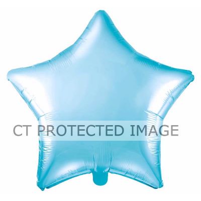 48cm Sky Blue Star Foil Balloon