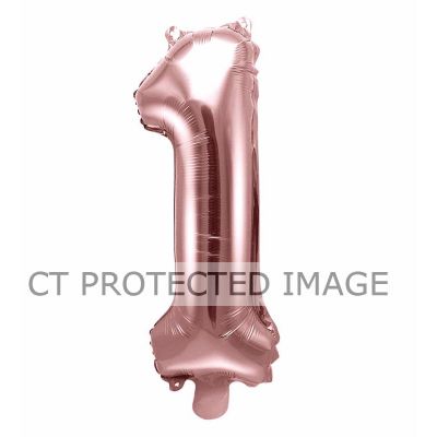35cm Rose Gold Number 1 Air Fill Foil