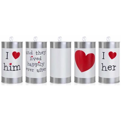  Printed Wedding Cans (pack quantity 5) 
