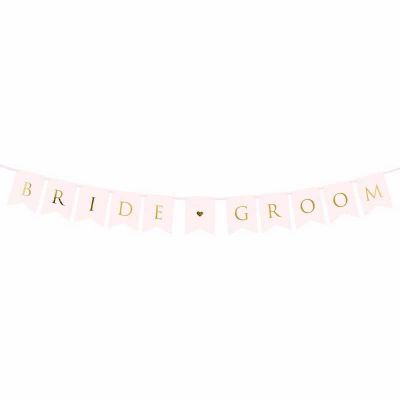 155cm Bride Groom Light Pink Banner