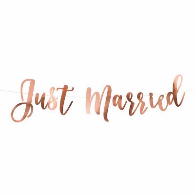 77cm Just Married Rose Gold Banner