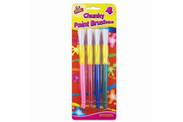  Assorted Chunky Paint Brushes (pack quantity 4) 