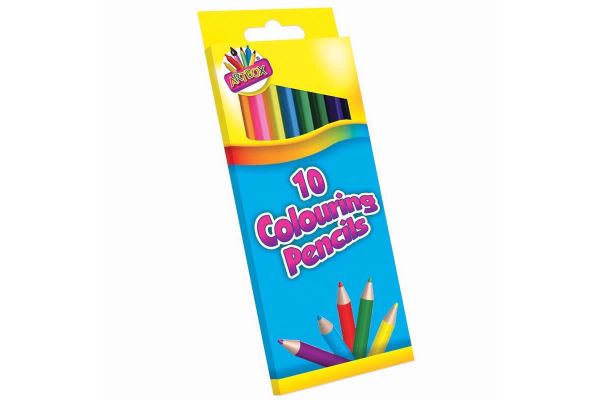  Assorted Colours Colouring Pencils (pack quantity 10) 