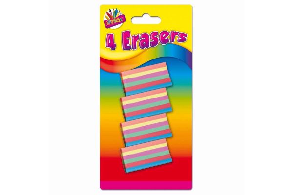  Rainbow Erasers (pack quantity 4) 