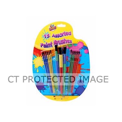  Assorted Paint Brushes (pack quantity 15) 