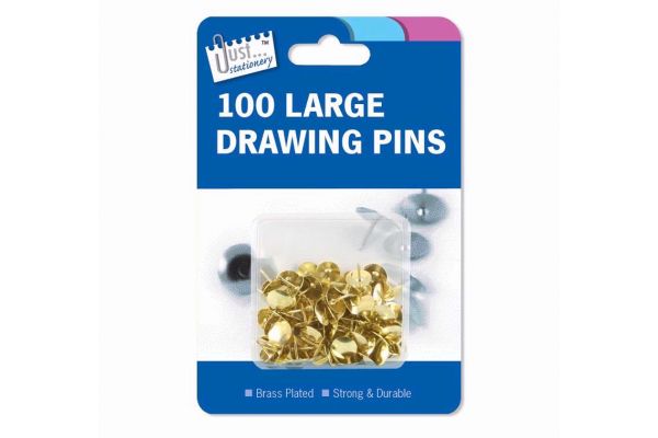  Large Drawing Pins (pack quantity 100) 