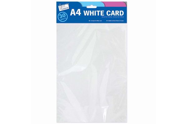30 Sheets A4 White Card