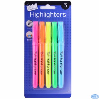  Bright Highlighters (pack quantity 5) 