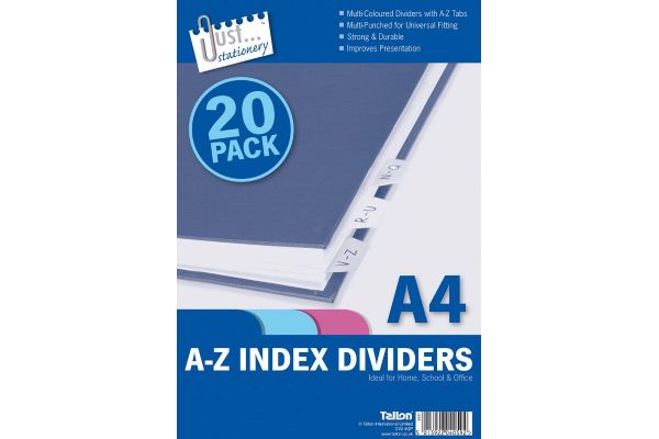  A-z A4 Index Divider (pack quantity 20) 