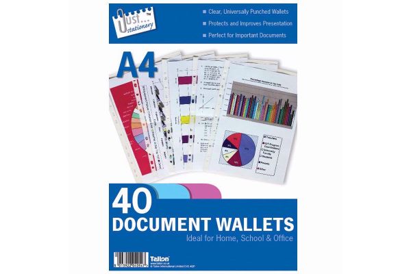 Plastic Punched Wallets (pack quantity 40) 