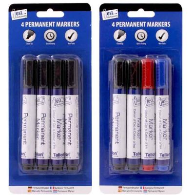 2assorted Chisel Tip Permanent Markers (pack quantity 4)
