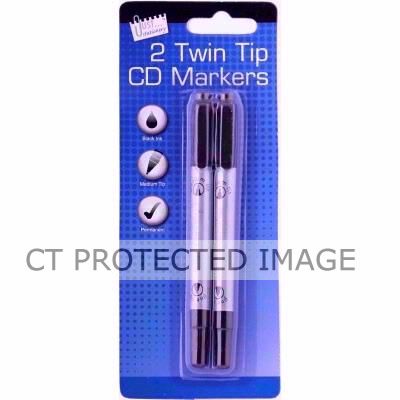  Twin Tip Cd Marker Pens (pack quantity 2) 