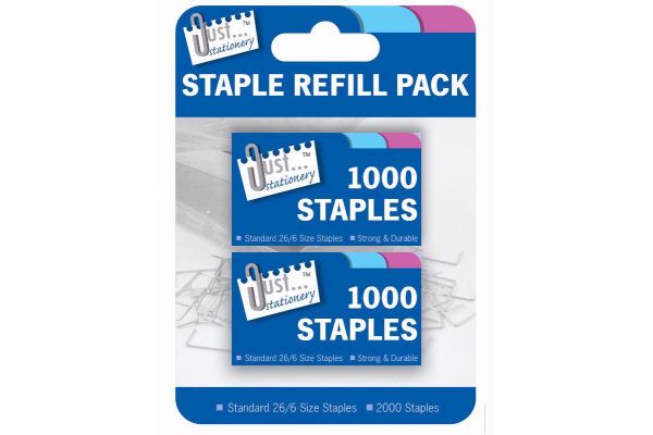  1000 Number 26 Staples (pack quantity 2) 