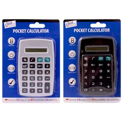 Pocket Calculator Black And Silver