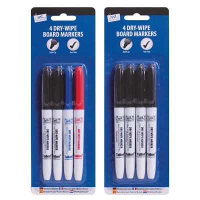  2assorted Dry Wipe Board Markers (pack quantity 4) 