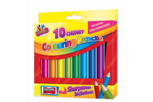  Half Size Pencils & Sharpener (pack quantity 10) 